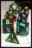 Dice : Dice - Dice Sets - Haxtec Teal with Red and White Numerals - Amazon Mar 2024
